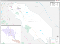 San Benito County, CA Digital Map Premium Style